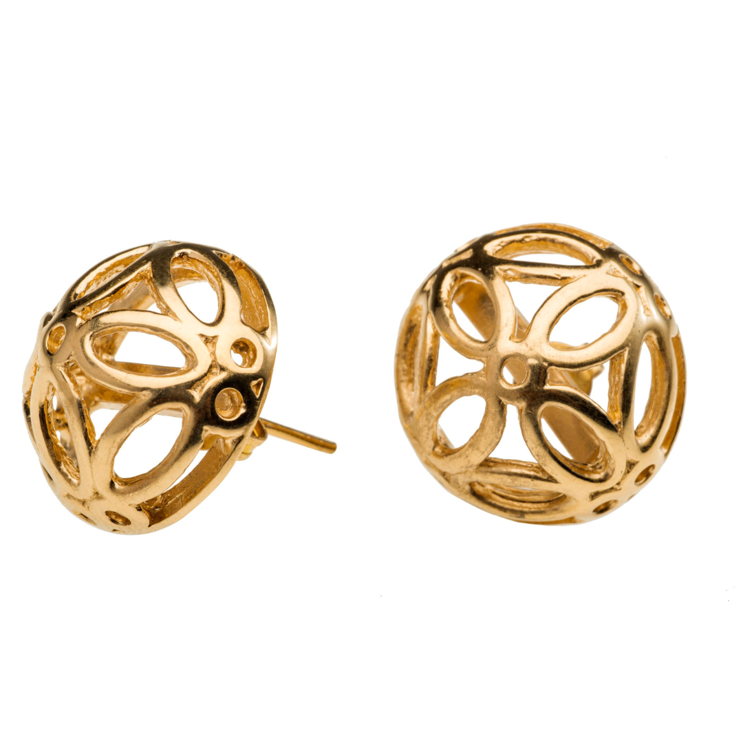 ARETES CÚPULA BAÑO DE ORO