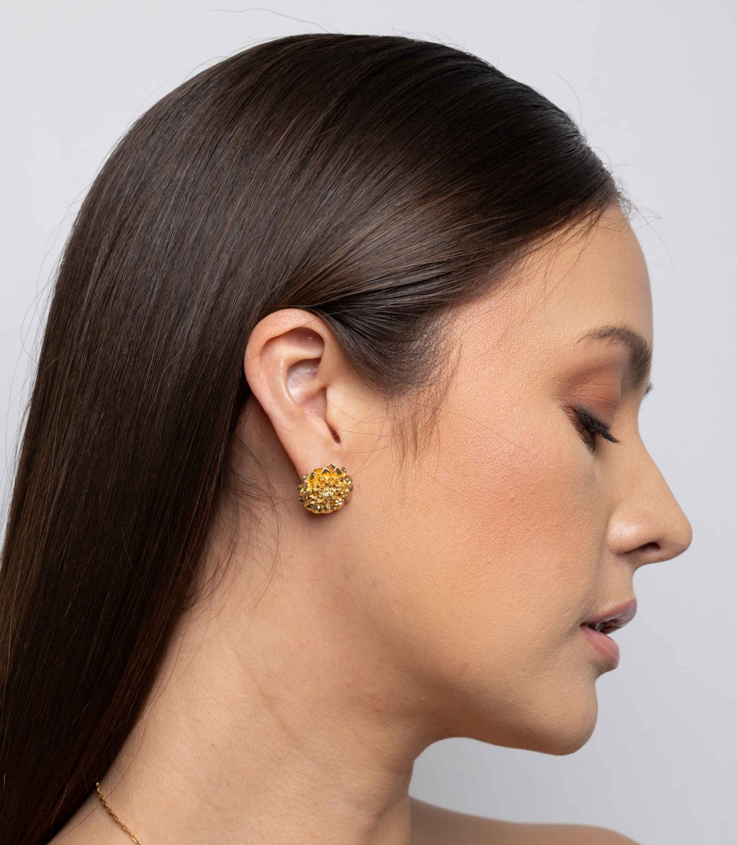 DALIA OPEN GOLD PLATED EARRINGS