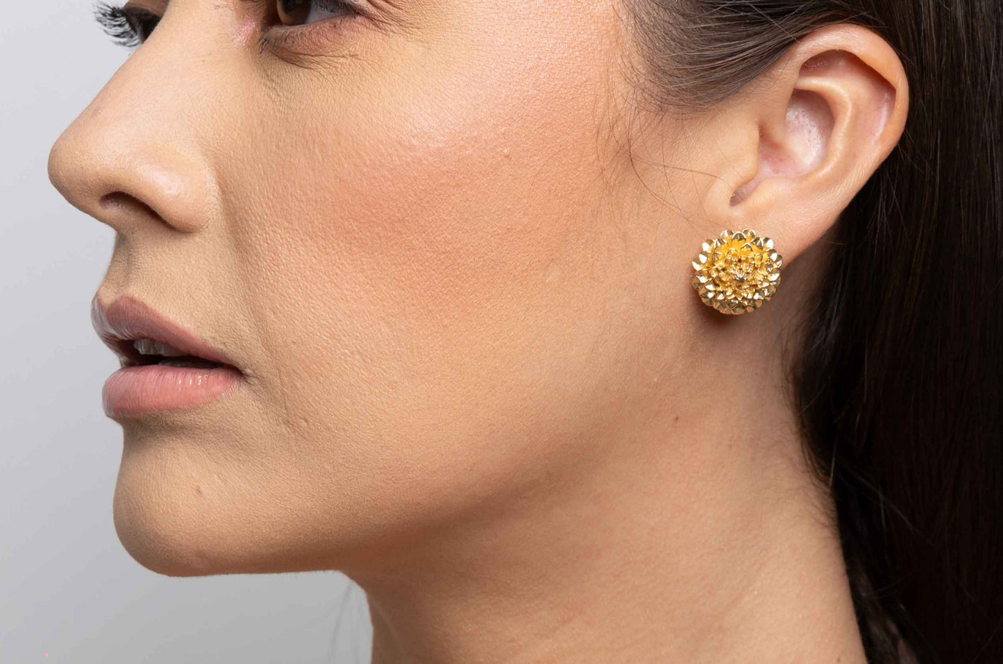 DALIA OPEN GOLD PLATED EARRINGS