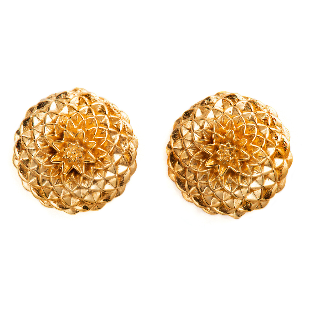 DALIA OPEN GOLD PLATED EARRINGS