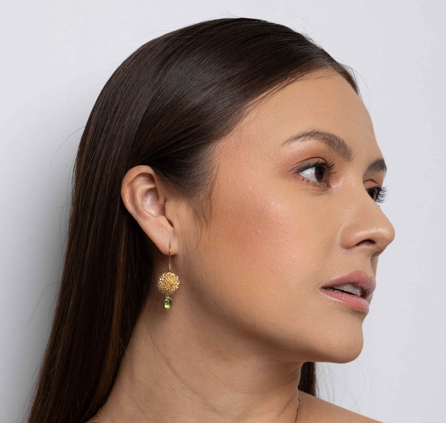 BLOOMING DAHLIA EARRINGS WITH GOLD PLATING