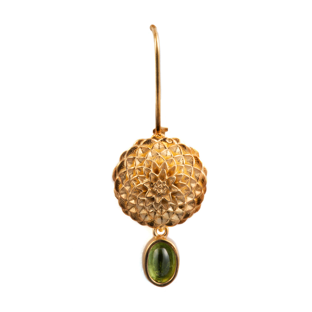BLOOMING DAHLIA EARRINGS WITH GOLD PLATING