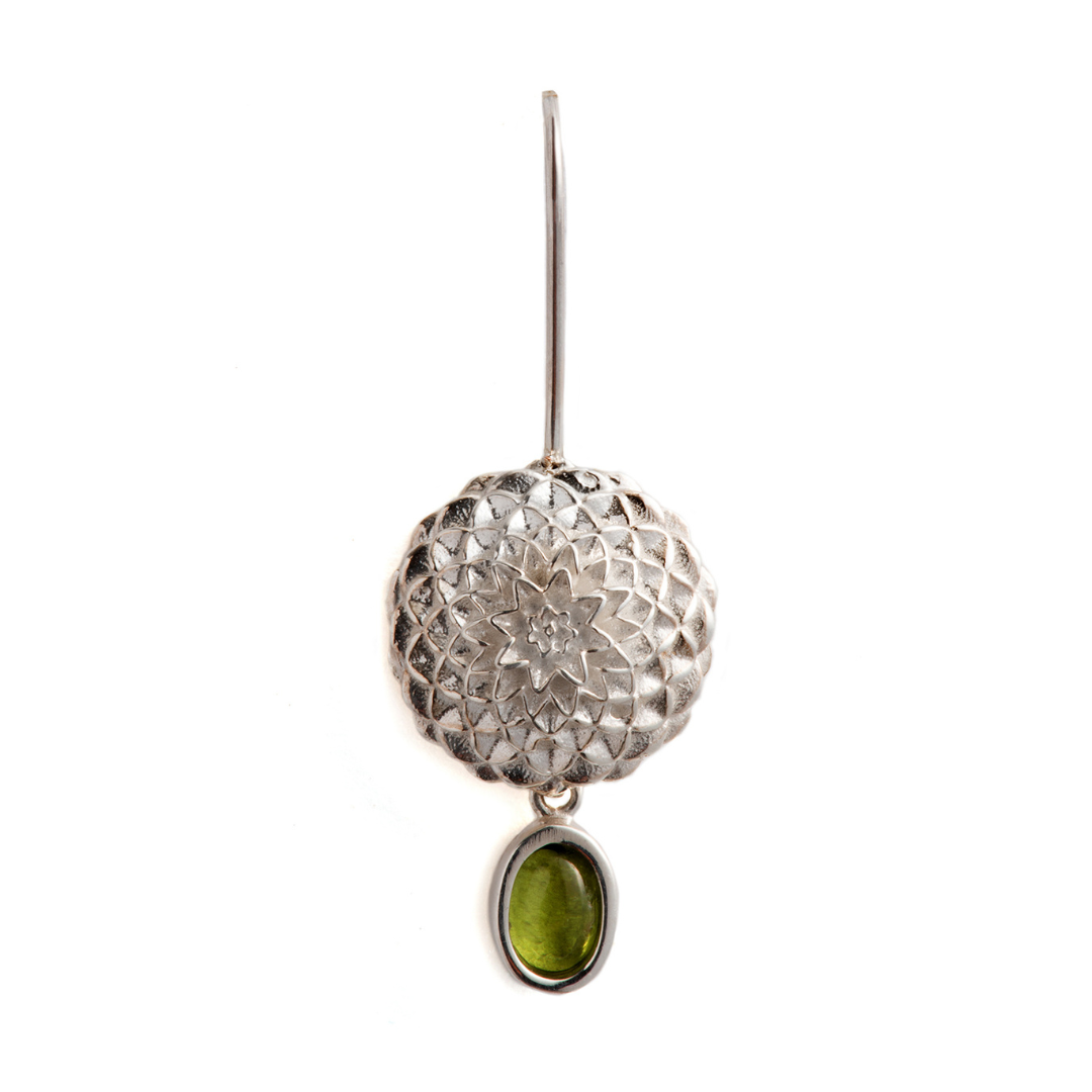 DAHLIA BLOOMING SILVER EARRINGS