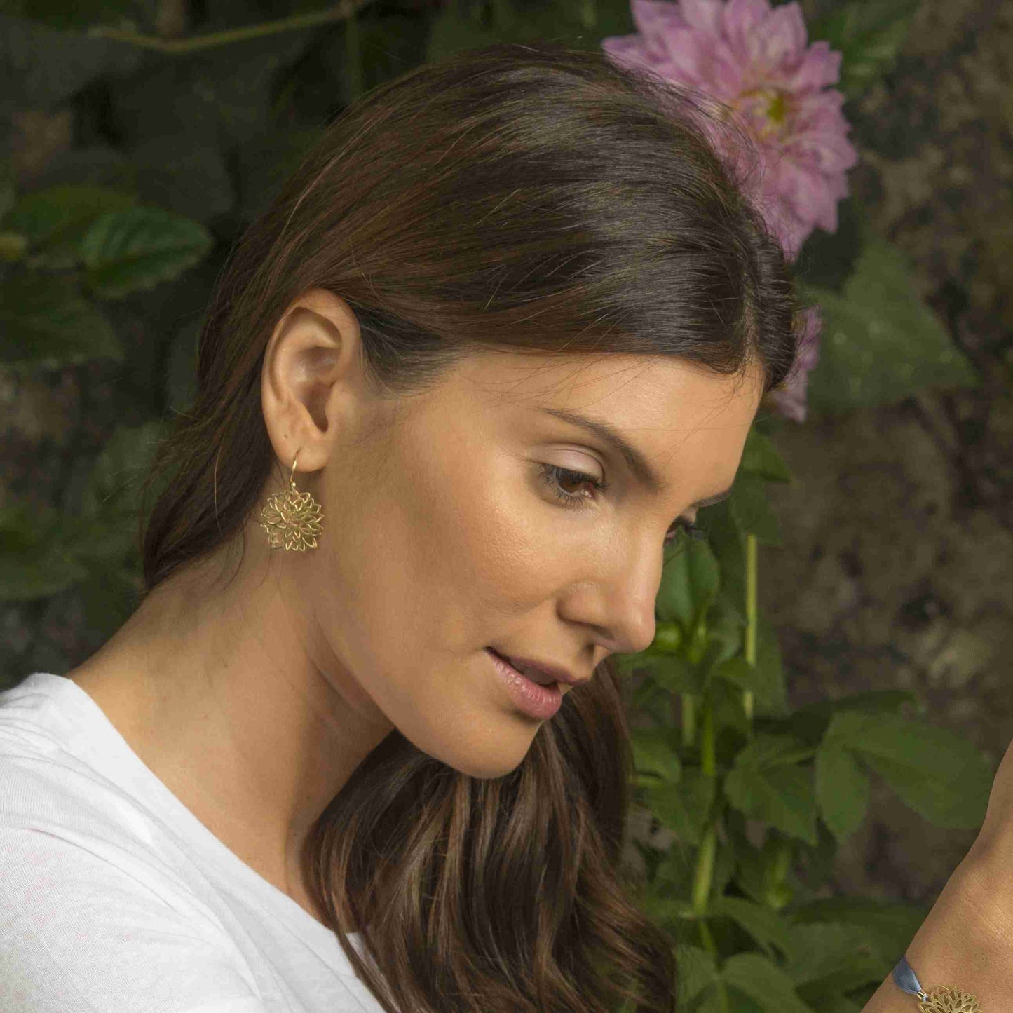 MINI DALIA GOLD PLATED EARRING
