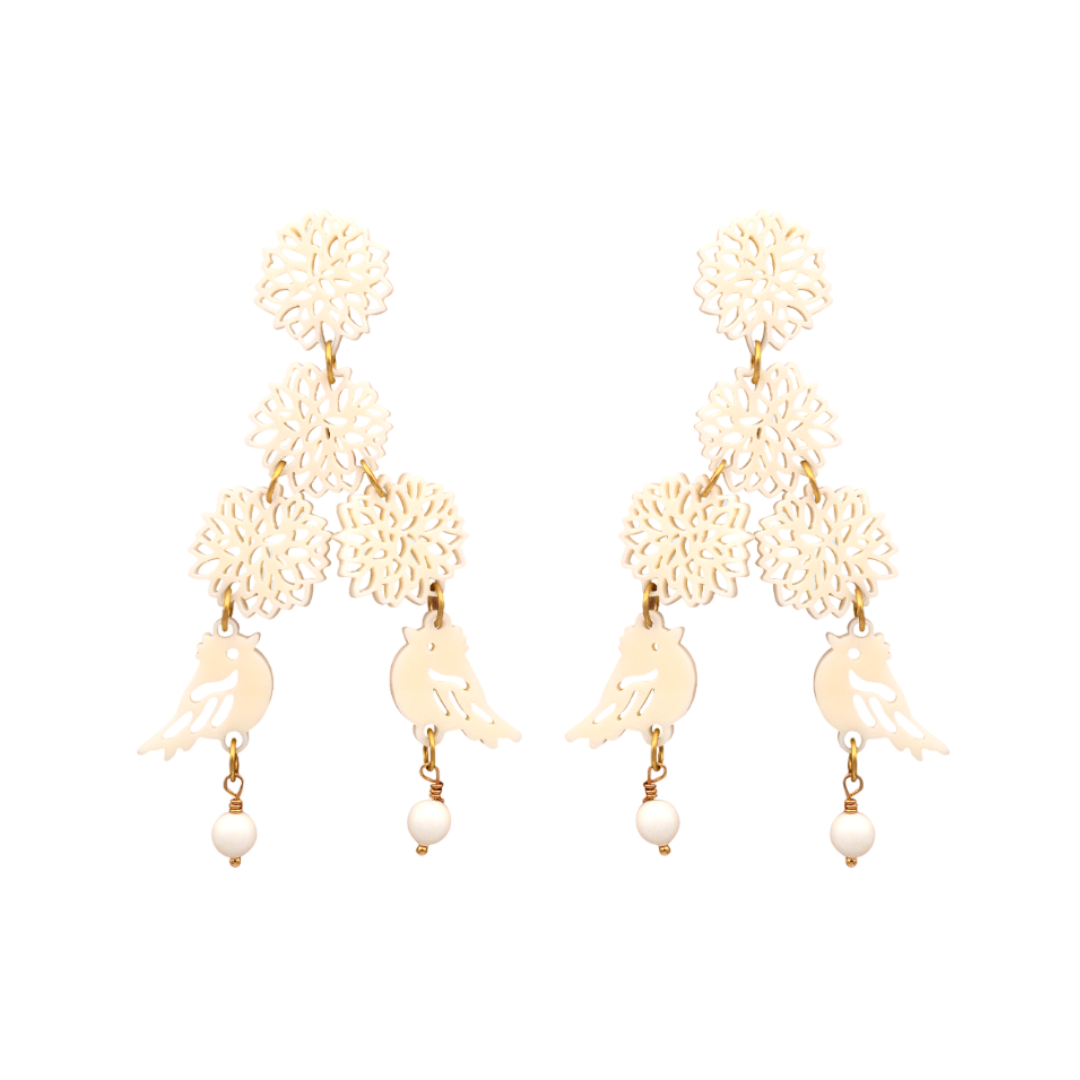 LONG IVORY EARRINGS