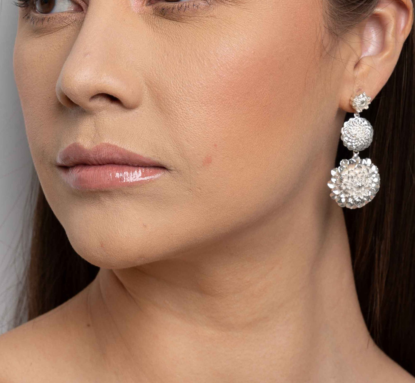DAHLIA GARDEN LONG EARRINGS