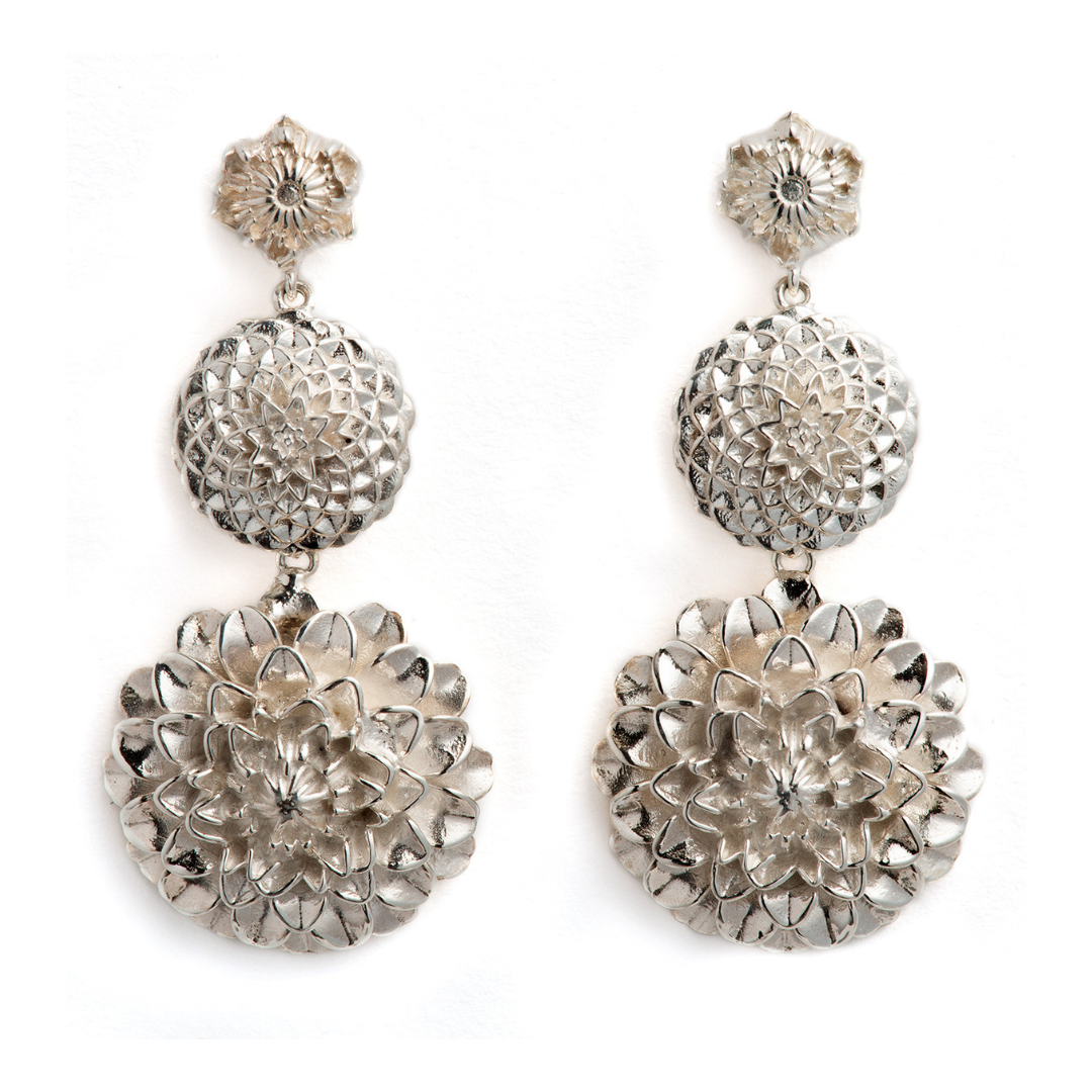 DAHLIA GARDEN LONG EARRINGS