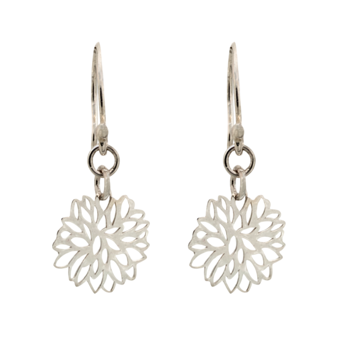 MINI DAHLIA SILVER EARRING