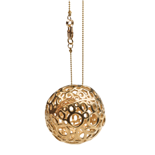 LARGE GOLD PLATED SPHERE PENDANT