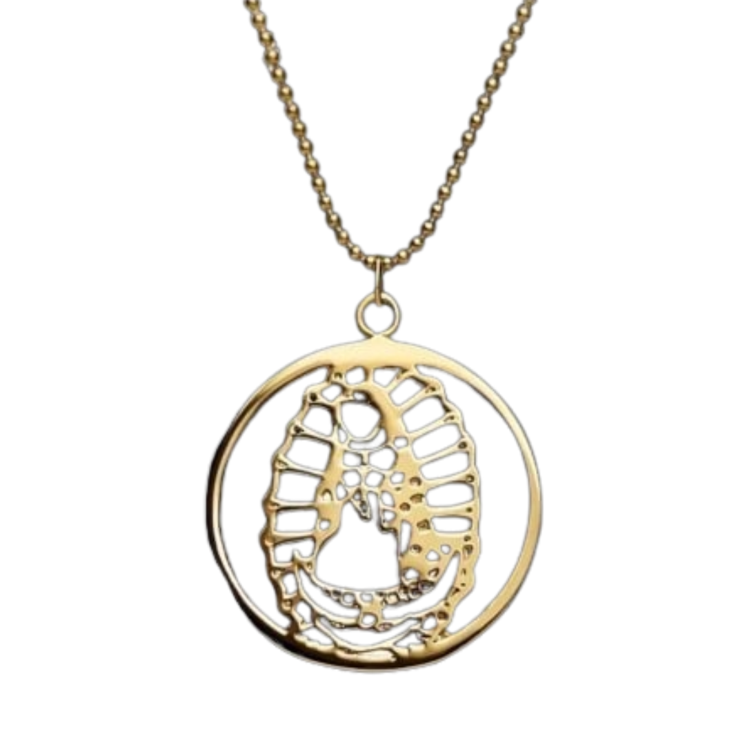 LARGE GOLD PLATED VIRGIN OF GUADALUPE MEDAL