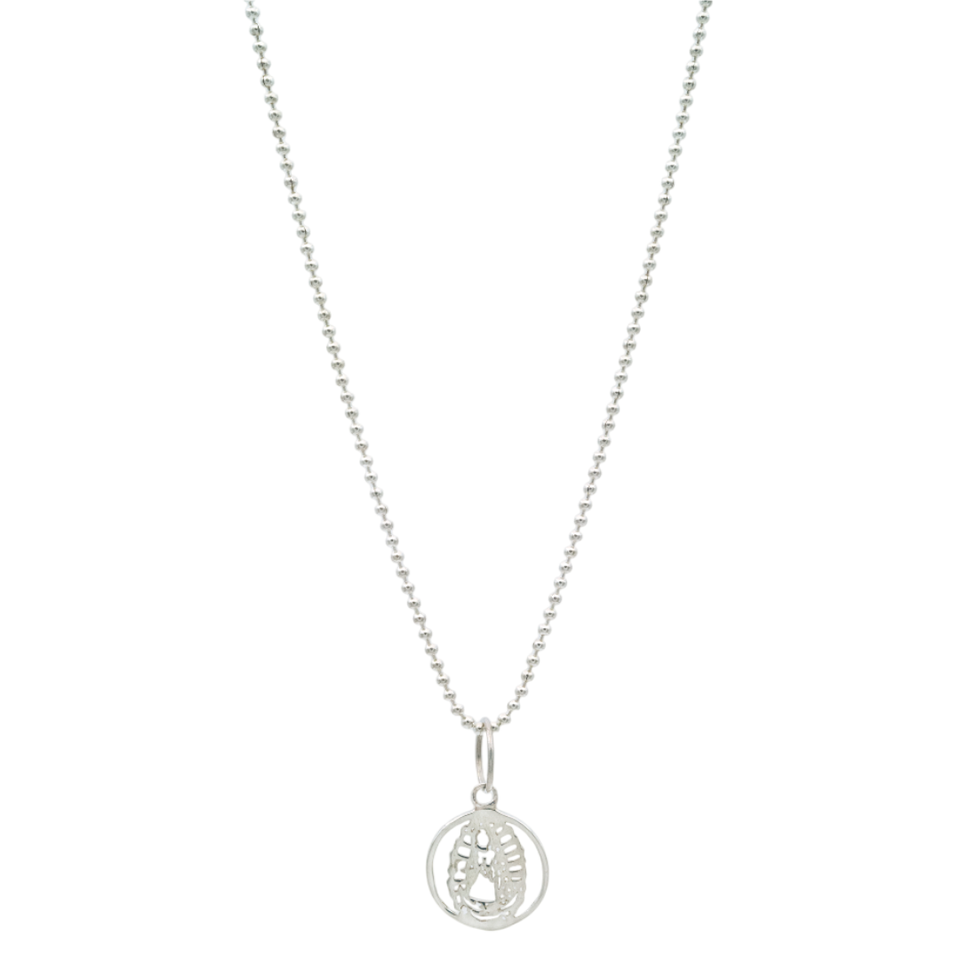 MINI VIRGIN OF GUADALUPE SILVER MEDAL