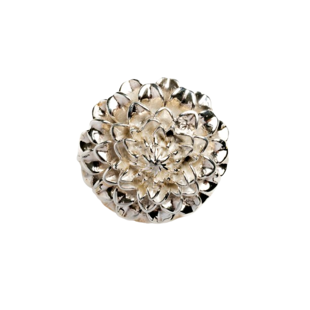 OPEN DAHLIA BROOCH 25MM