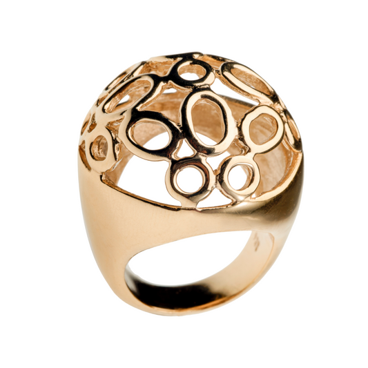 GOLD PLATED DOME RING