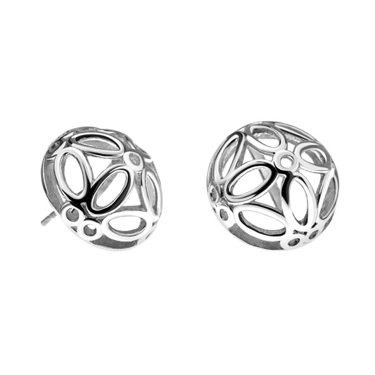 SILVER DOME EARRINGS