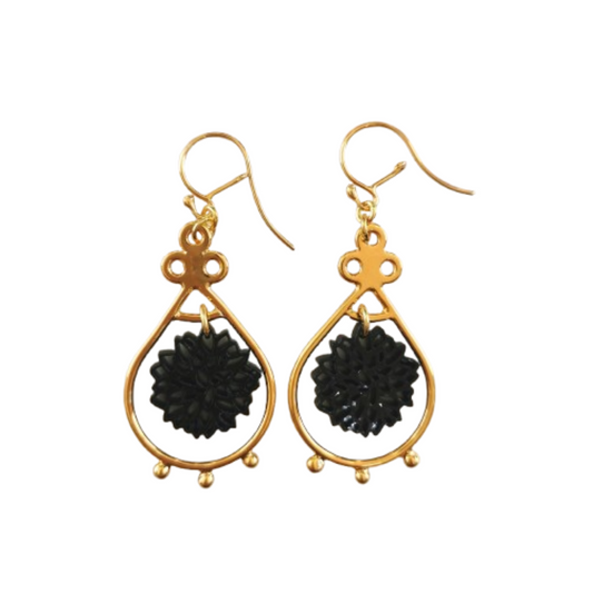 BLACK DROP EARRINGS