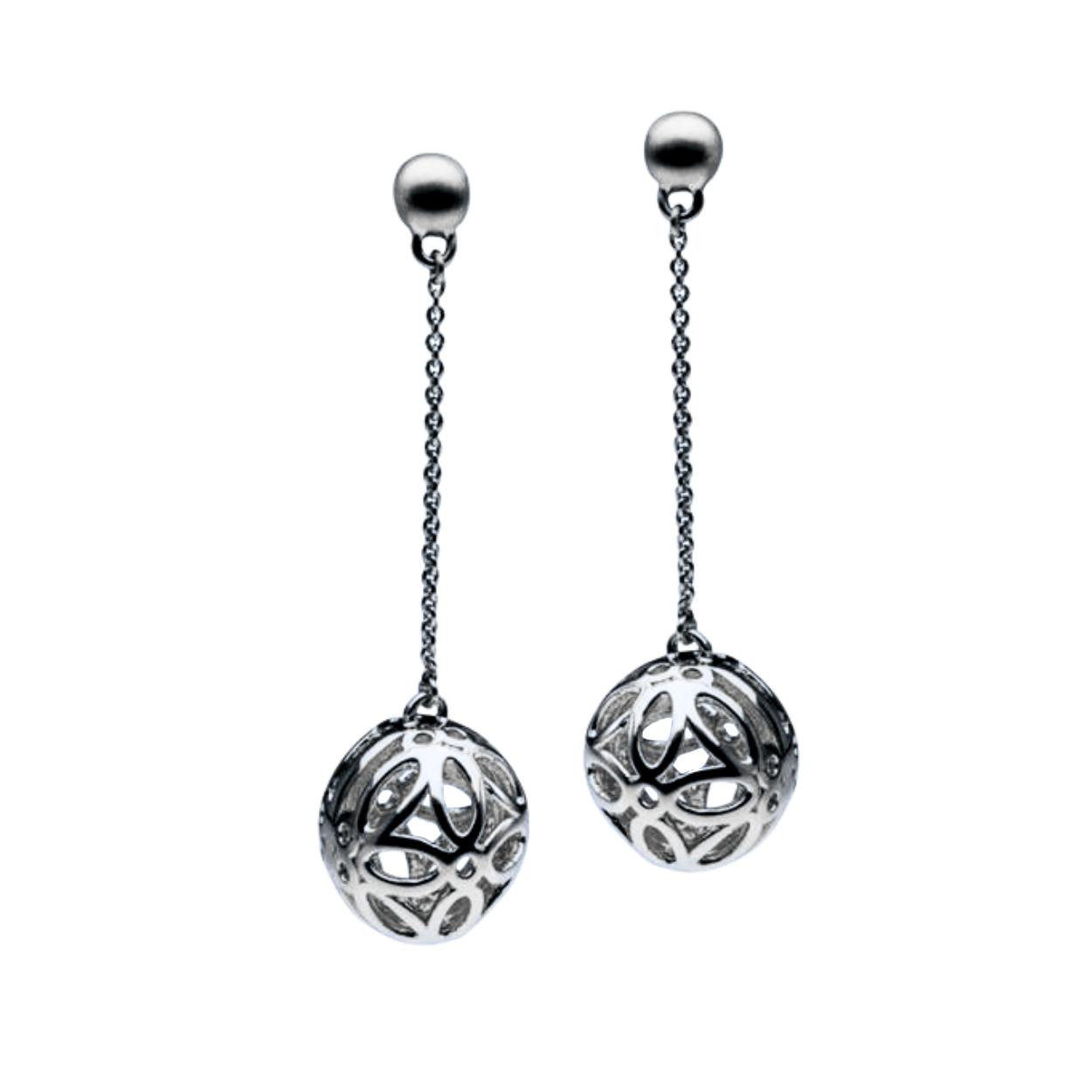 LONG SILVER EARRINGS