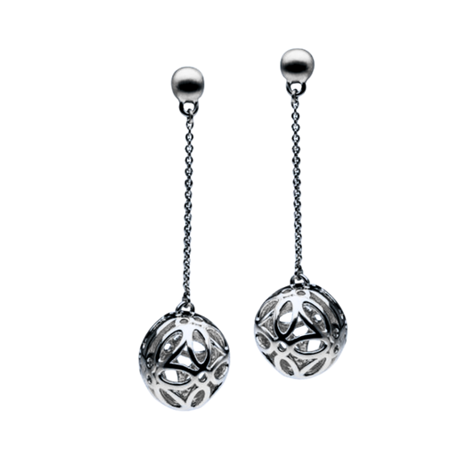 LONG SILVER EARRINGS