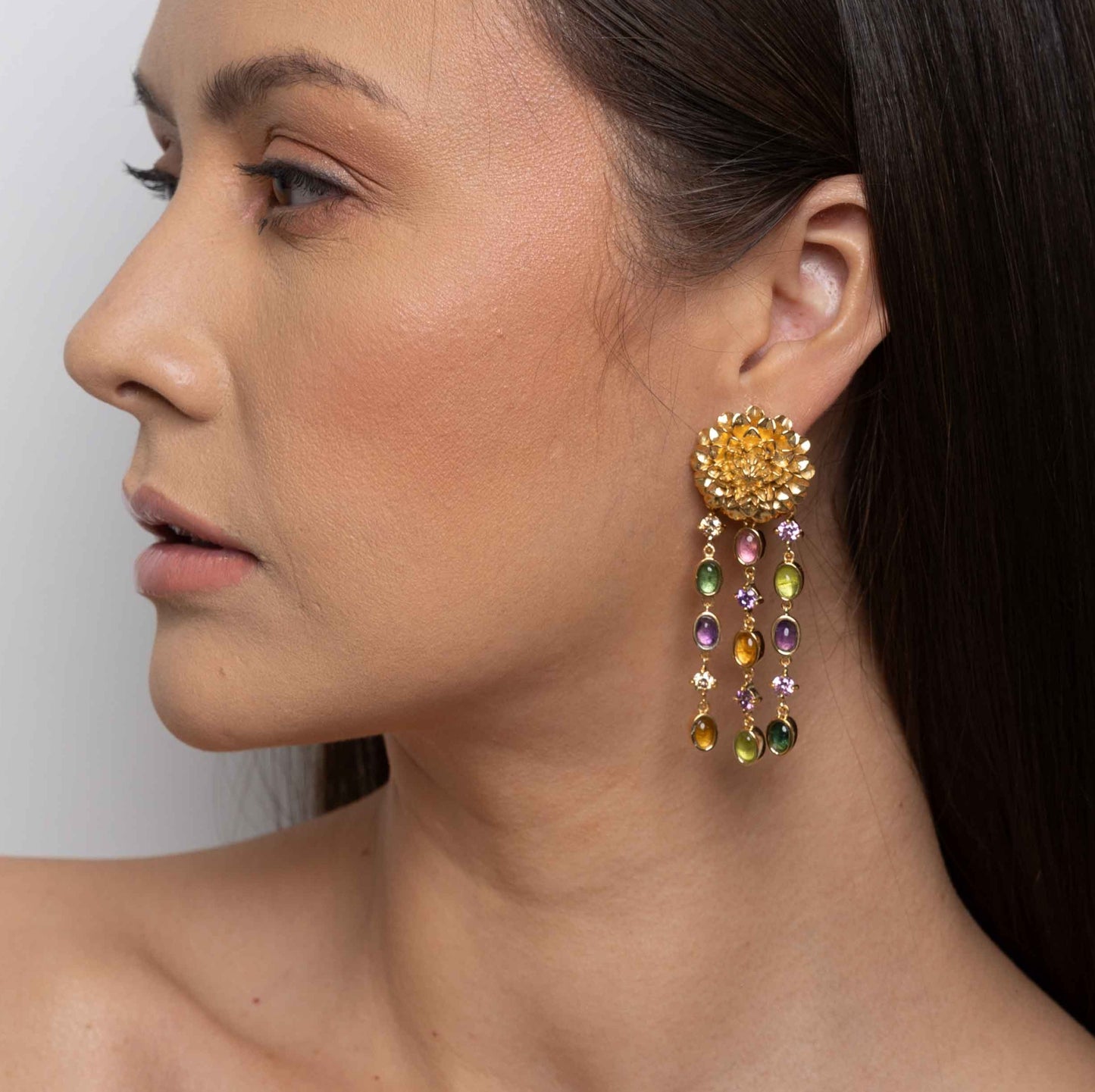 OPEN DALIA LONG EARRINGS