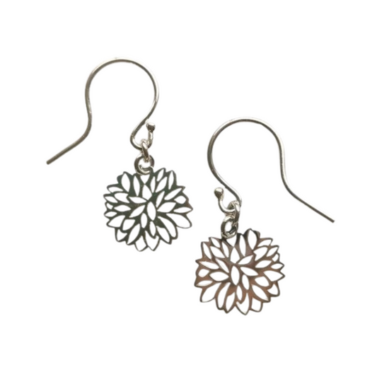 MINI DAHLIA SILVER EARRING