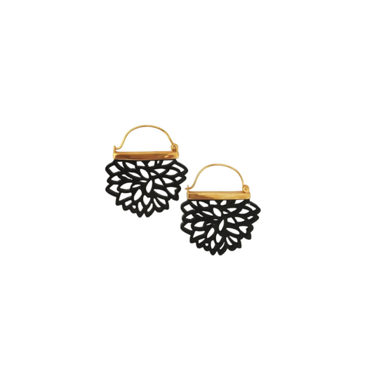 HALF DALIA EARRINGS FOR GIRLS BLACK