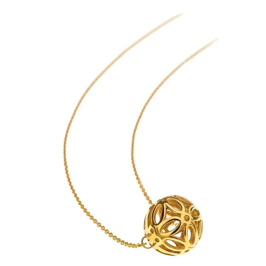 GOLD PLATED GIRL SPHERE NECKLACE