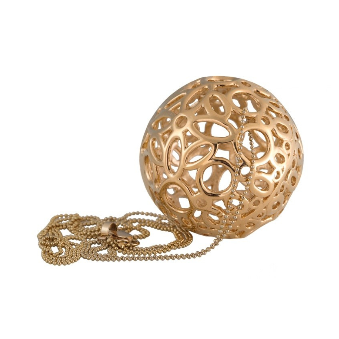 LARGE GOLD PLATED SPHERE PENDANT