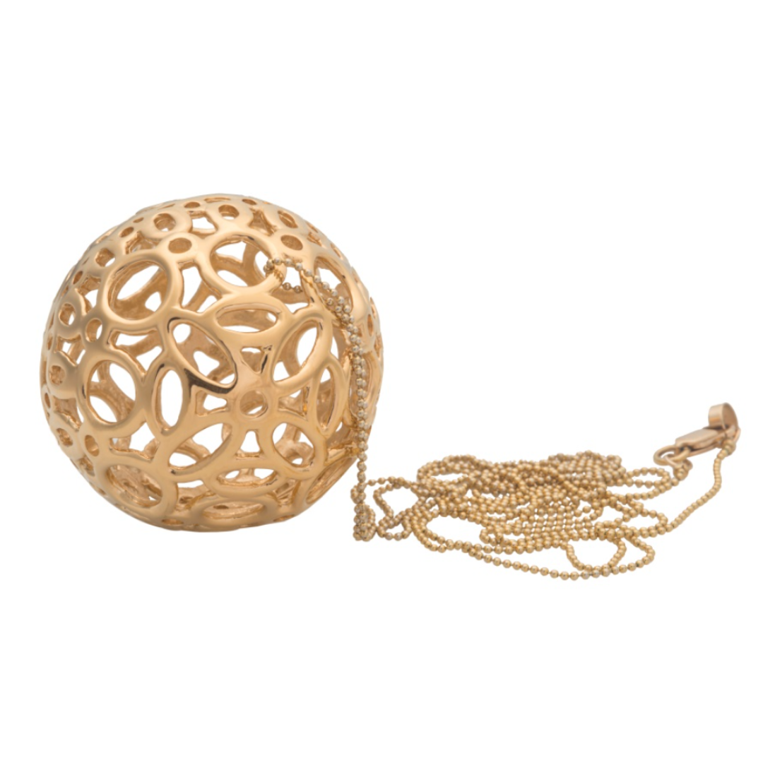 LARGE GOLD PLATED SPHERE PENDANT