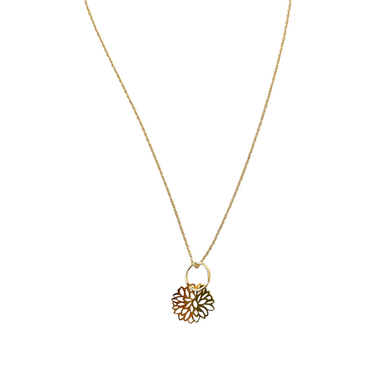 GOLD PLATED MINI DAHLIA PENDANT