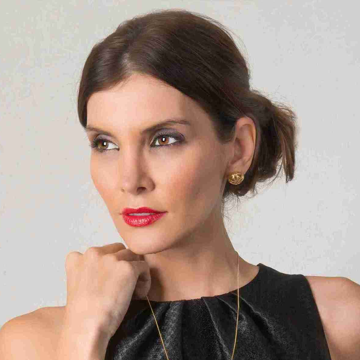 ARETES CÚPULA BAÑO DE ORO