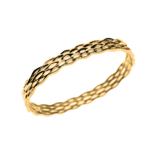 MEDIUM GOLD PLATED LATTICE BRACELET